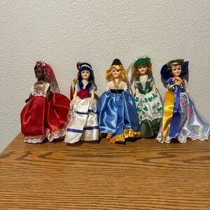 Vintage Arco Dolls in Colorful Dresses From Different Countries